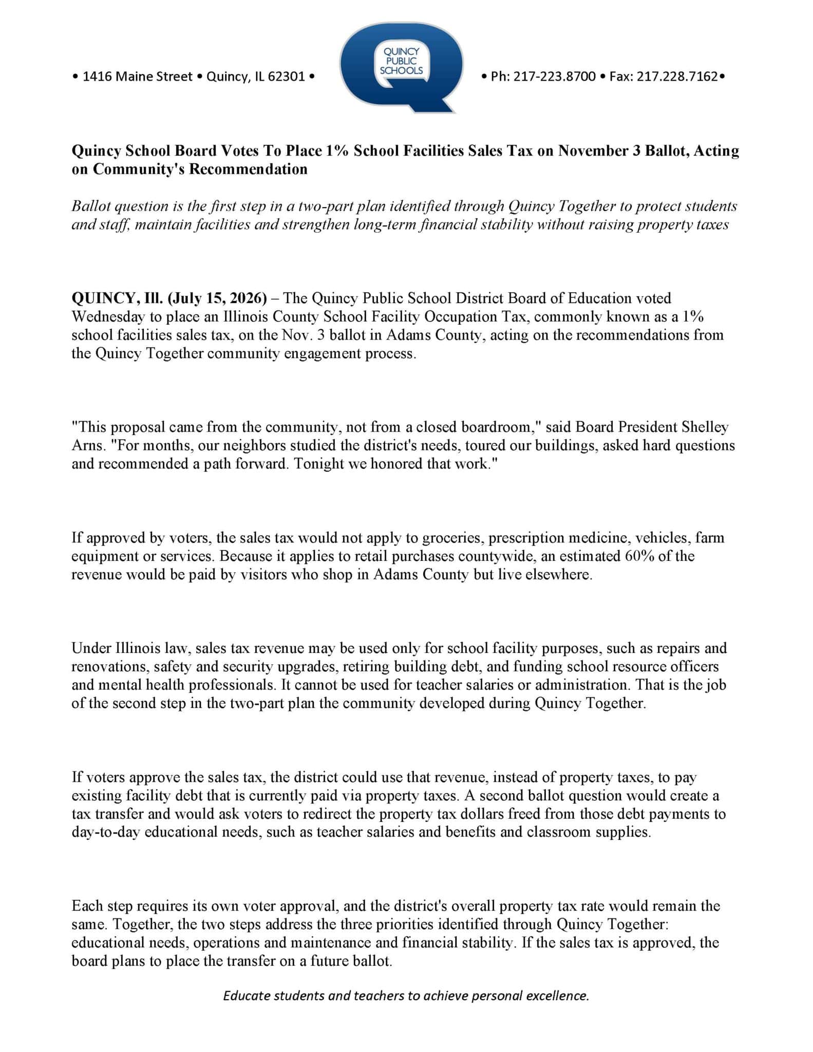 Approval Press Release Page 1