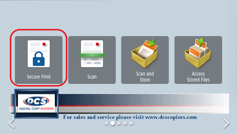 Canon Copier Uniflow secure print icon