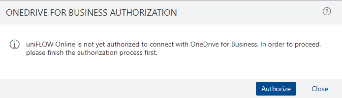 Canon Copier Uniflow scan destination access authorization confirmation