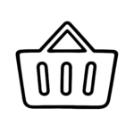 shopping basket outlined icon