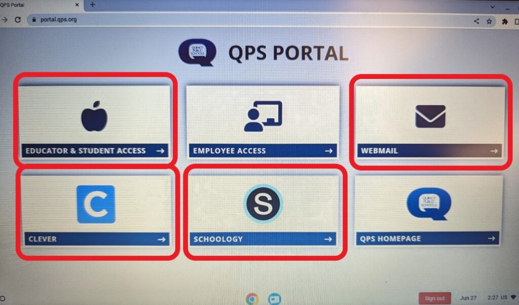 qps portal web page