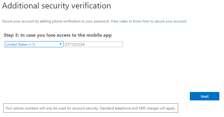 Additional Security Verification