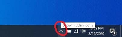 screenshot show hidden icons